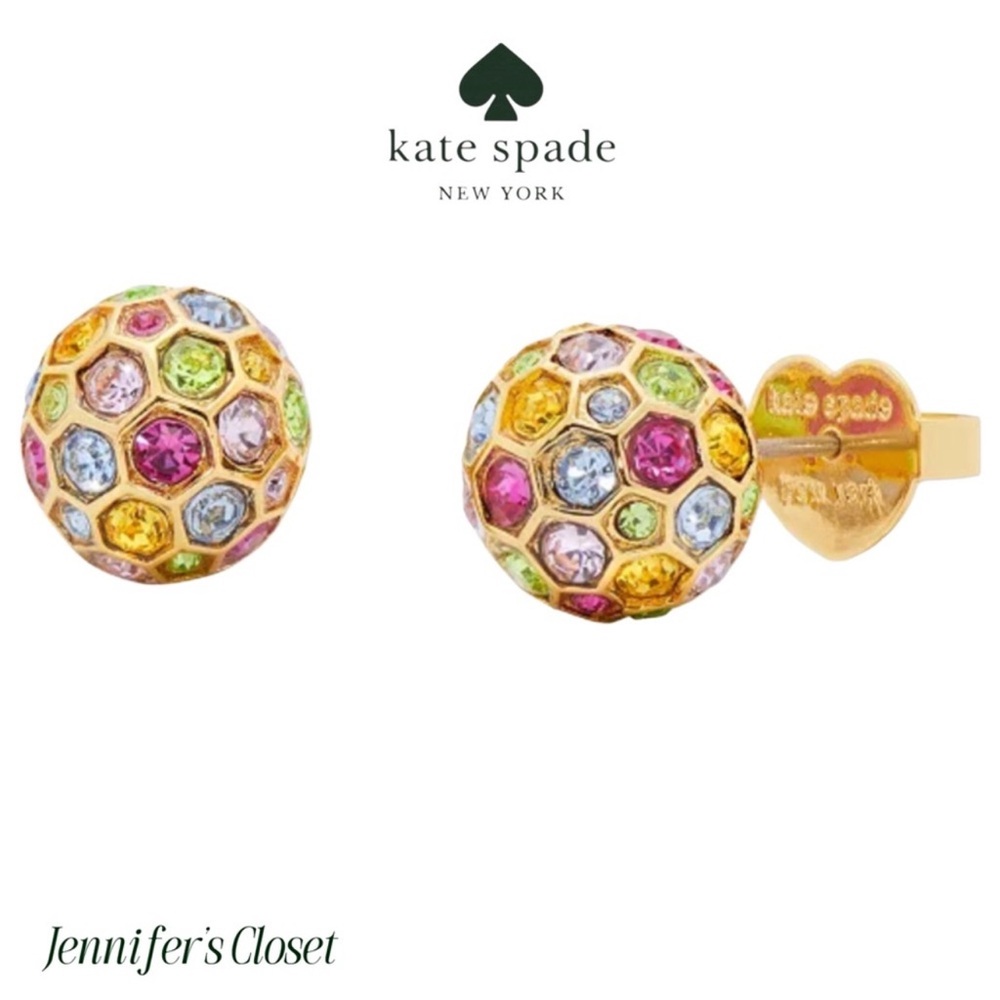 Kate Spade Earrings NWT / Gold-tone Cz Sphere Stud Earrings